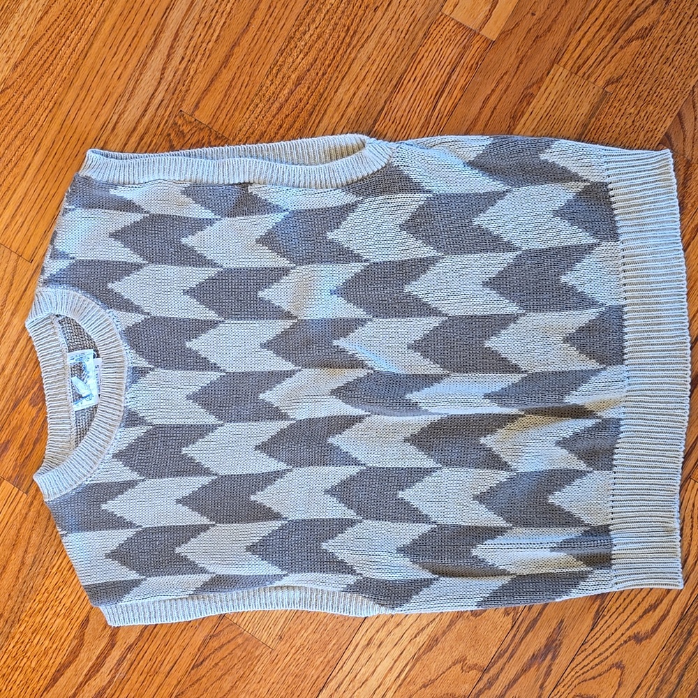 Vintage 100% Cotton Sweater Vest | Fatigue & Khaki | Size Small